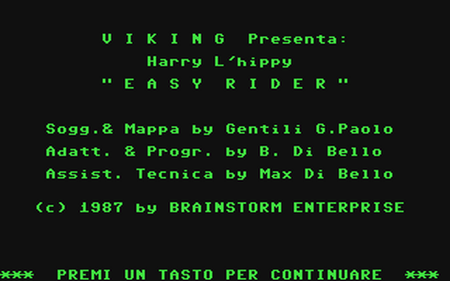 C64 GameBase Harry_L'hippy_-_Easy_Rider Edizioni_Hobby/Viking 1987