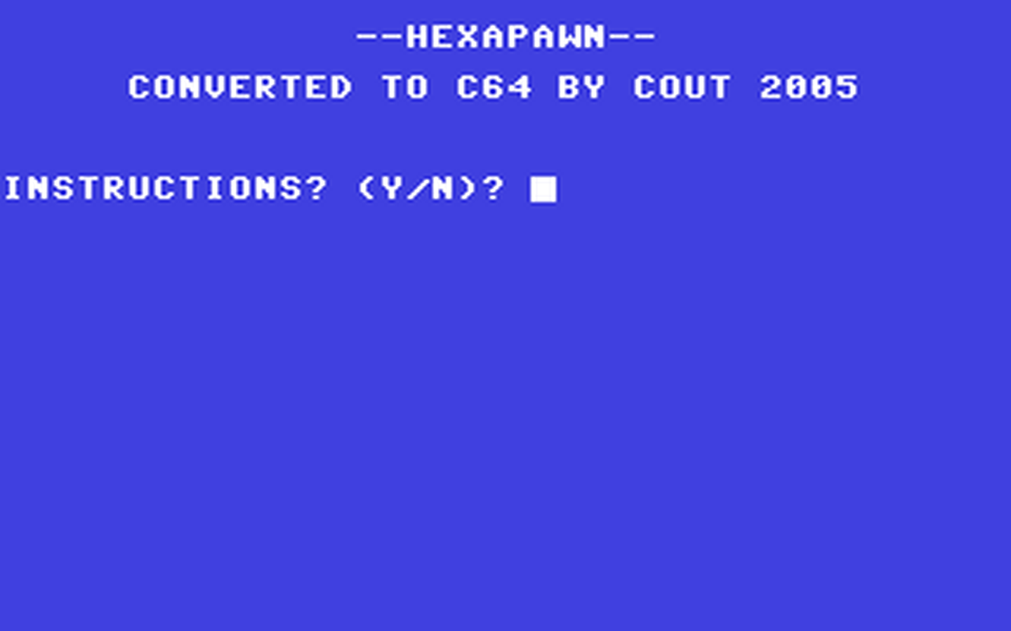 C64 GameBase Hexapawn (Not_Published) 2005