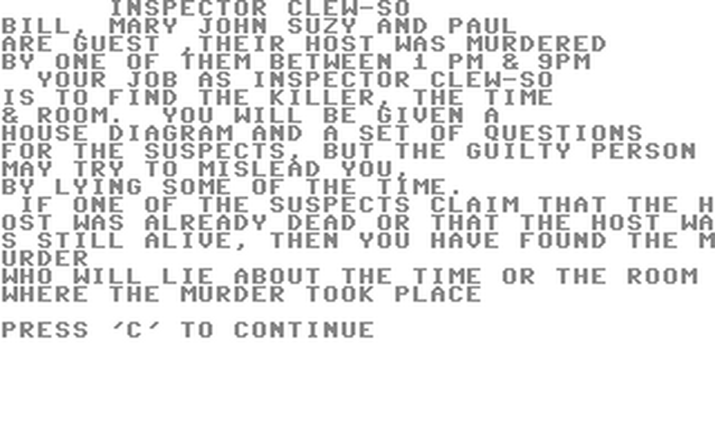 C64 GameBase Inpsector_Clew-So 1979