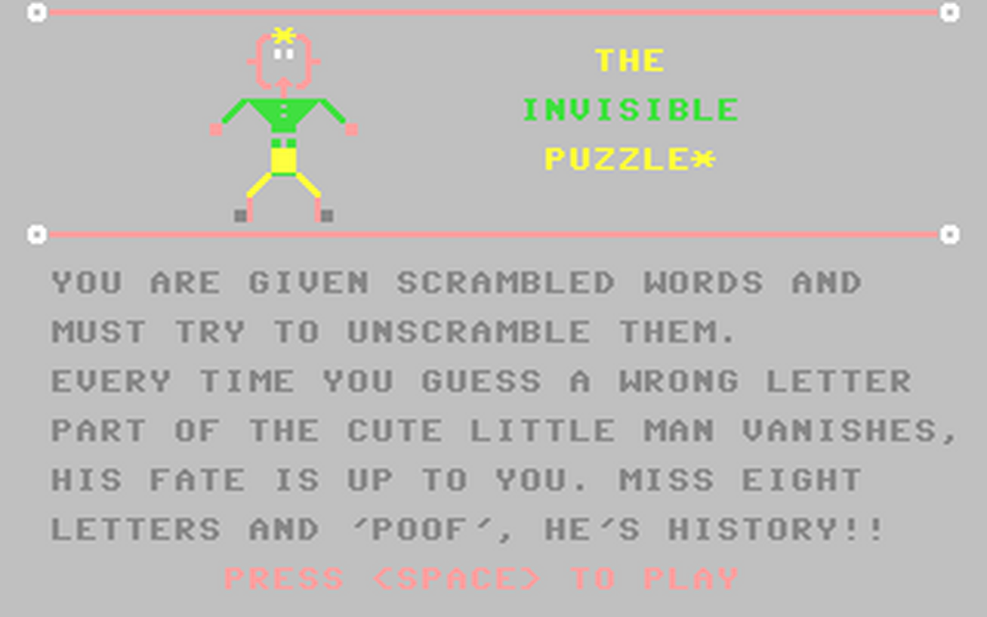 C64 GameBase Invisible_Puzzle,_The (Public_Domain) 1987