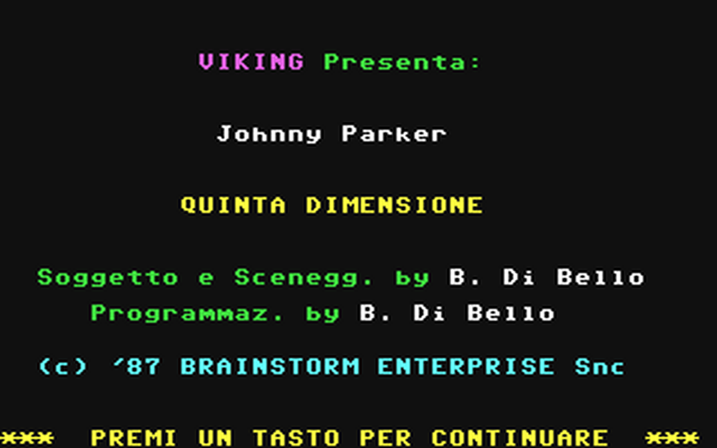 C64 GameBase Johnny_Parker_-_Quinta_Dimensione Edizioni_Hobby/Viking 1987