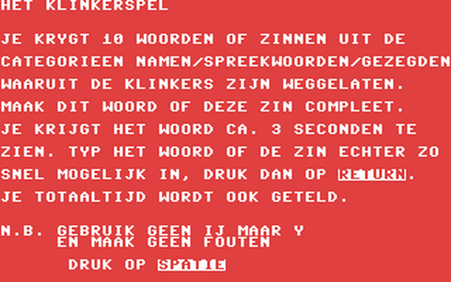 C64 GameBase Klinkerspel,_Het Courbois_Software 1984