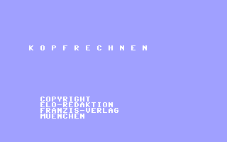 C64 GameBase Kopfrechnen Franzis_Verlag