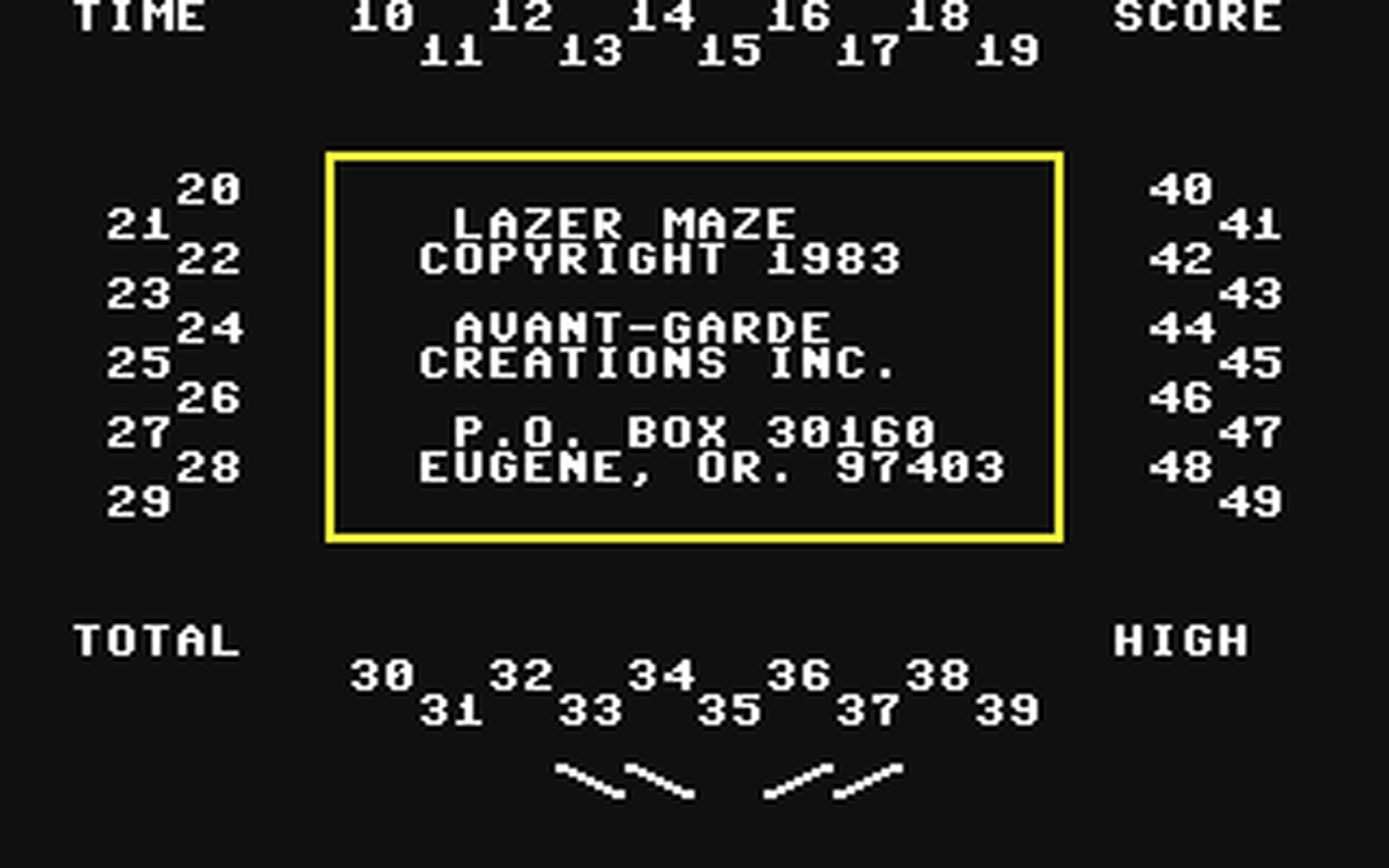 C64 GameBase Lazer_Maze Avant-Garde_Publishing_Corporation 1983