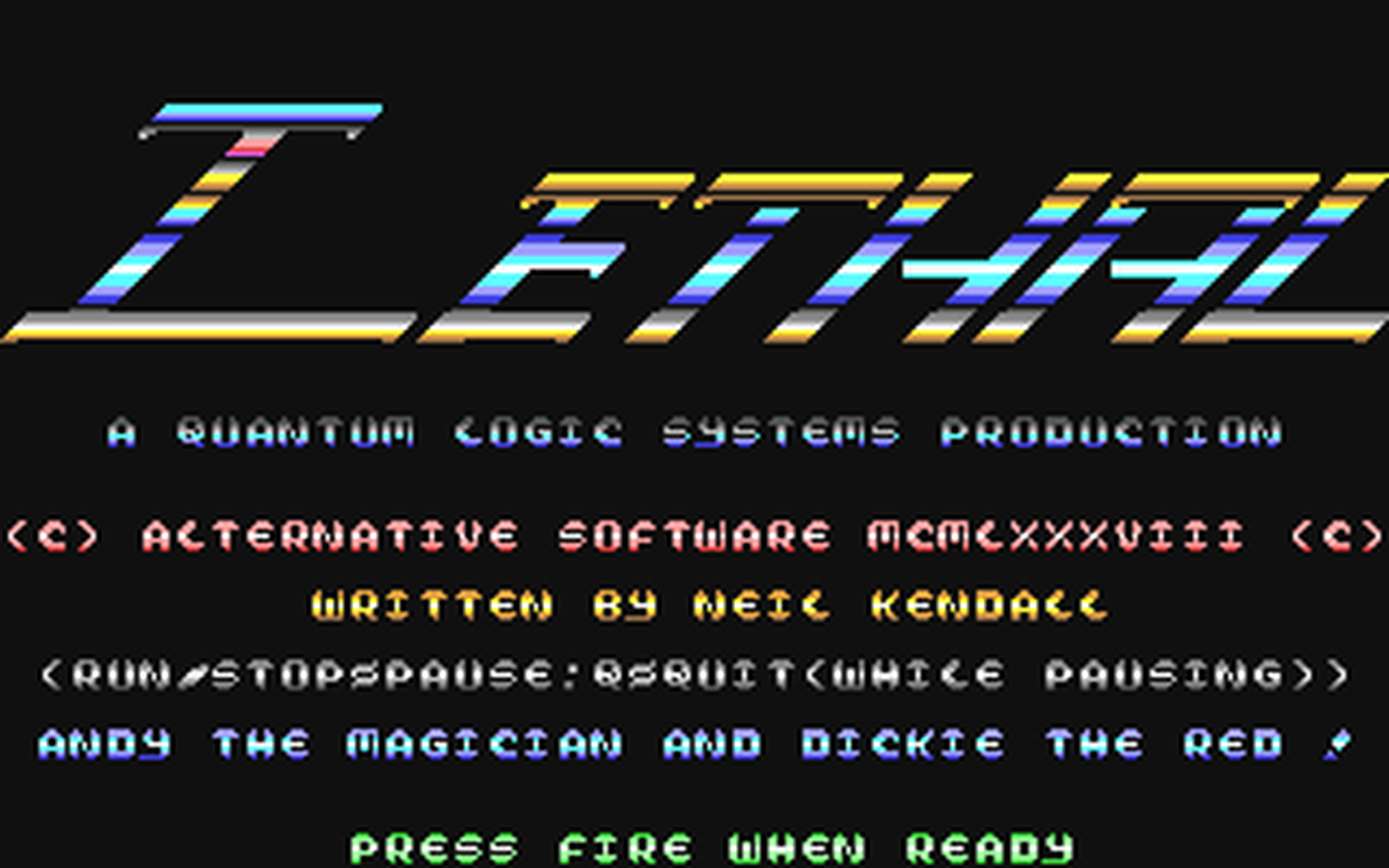 C64 GameBase Lethal Alternative_Software 1988