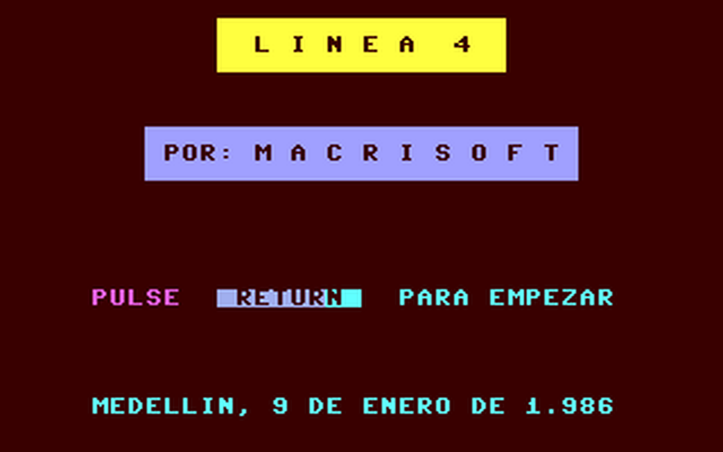 C64 GameBase Linea_4 Macrisoft 1986