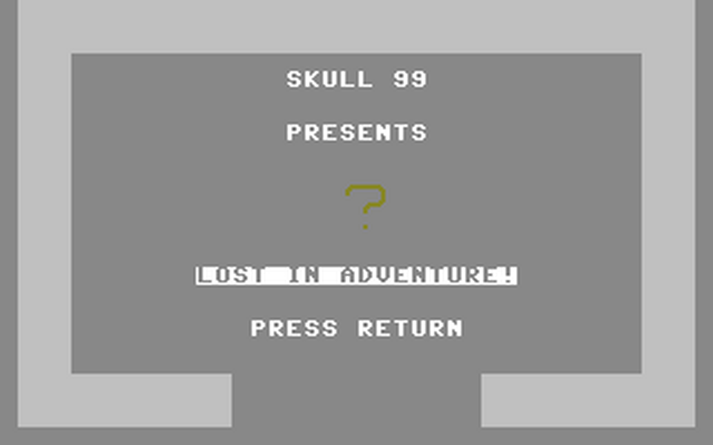 C64 GameBase Lost_in_Adventure! (Public_Domain) 1999