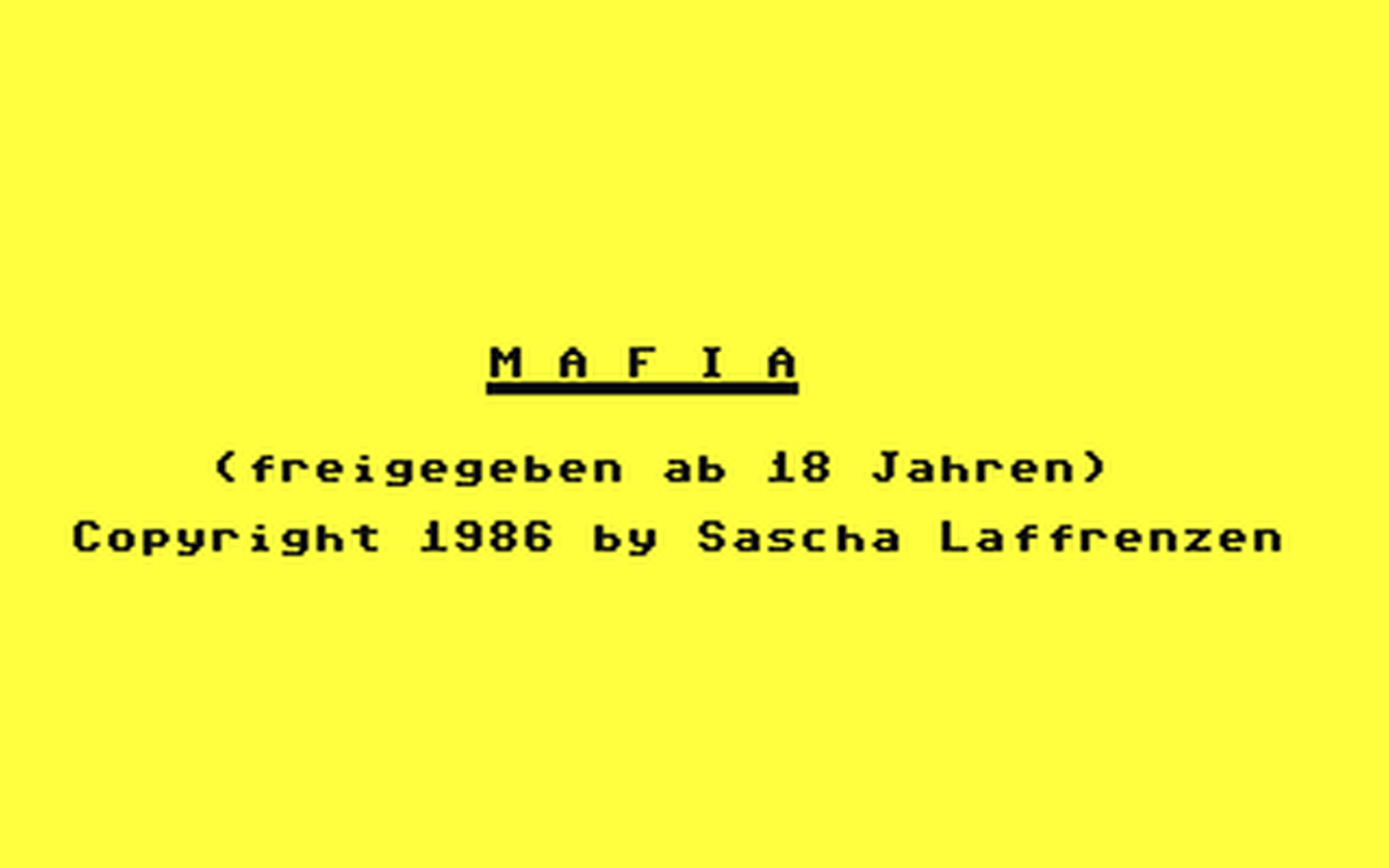 C64 GameBase Mafia 1986