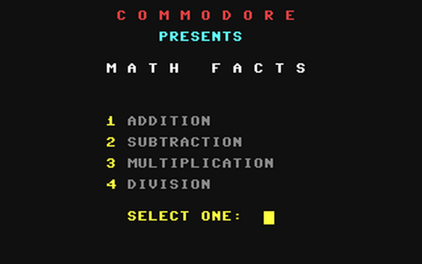 C64 GameBase Math_Facts Commodore 1983