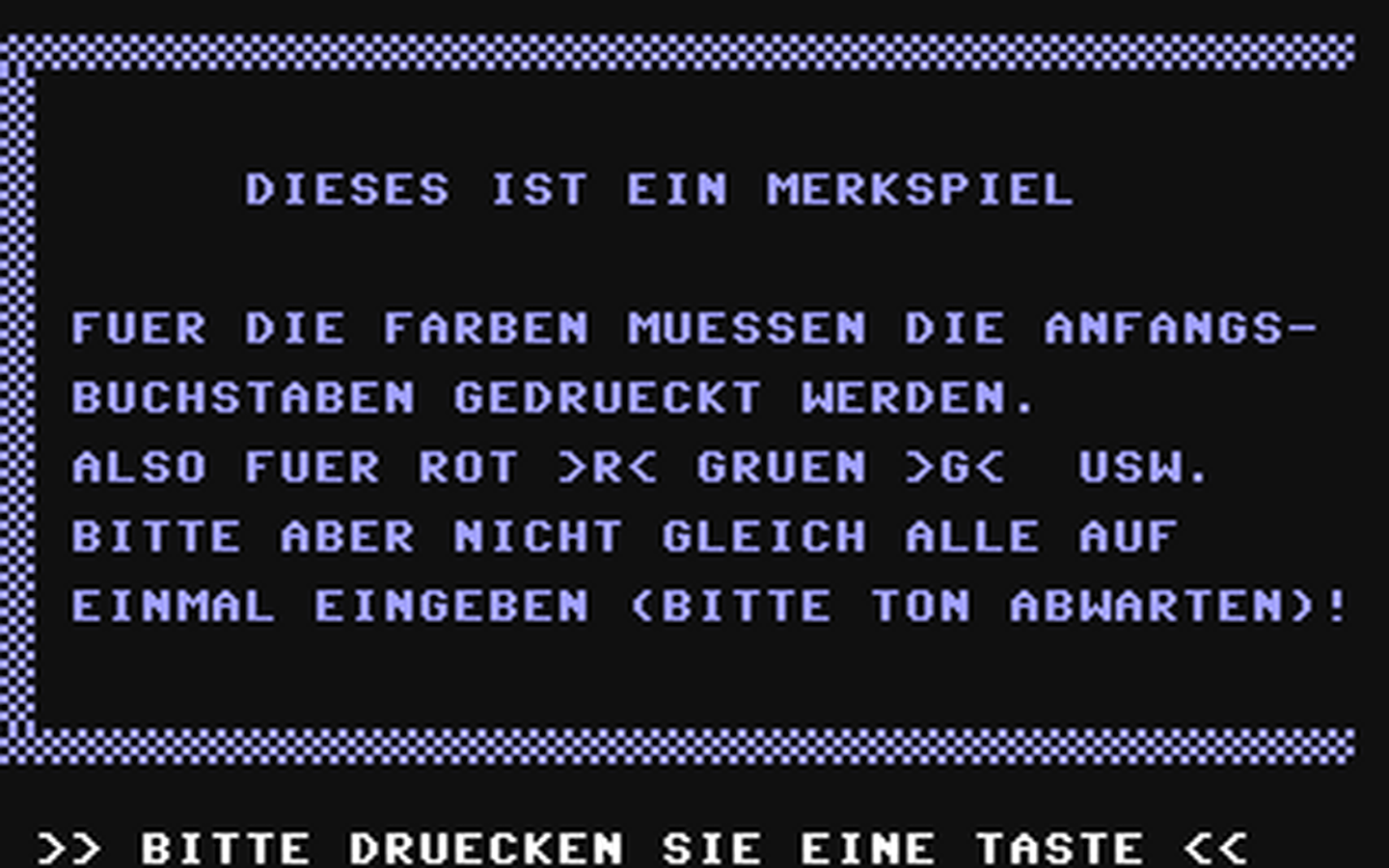 C64 GameBase Merkspiel