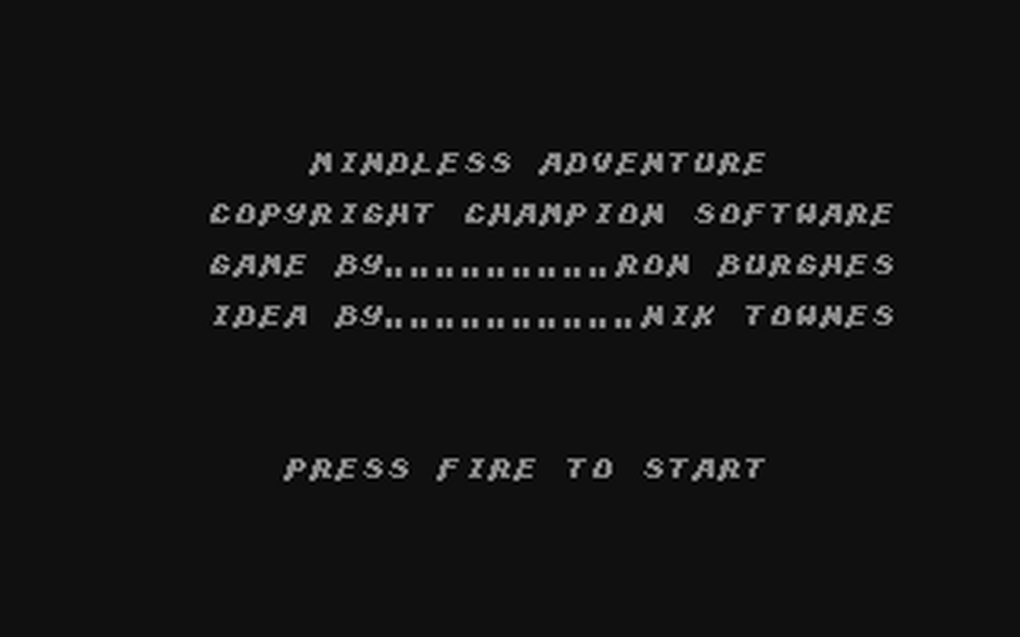C64 GameBase Mindless_Adventure Champion_Software