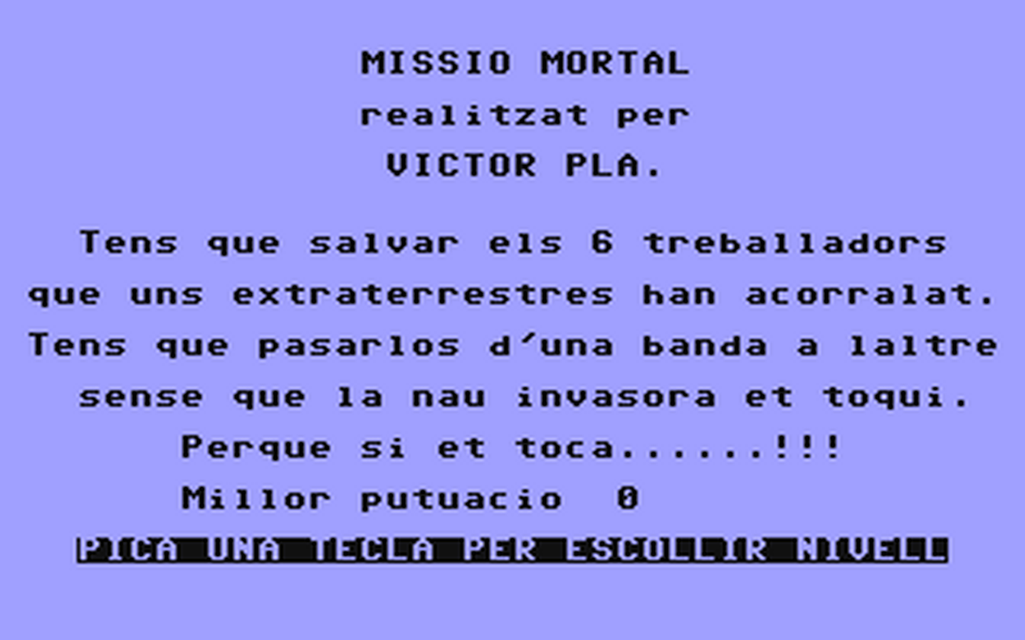 C64 GameBase Missio_Mortal (Public_Domain)