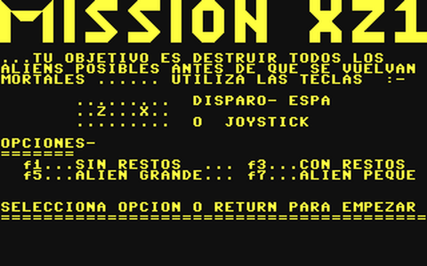 C64 GameBase Mission_XZ1 Sintax_S.A./Your_Computer 1986