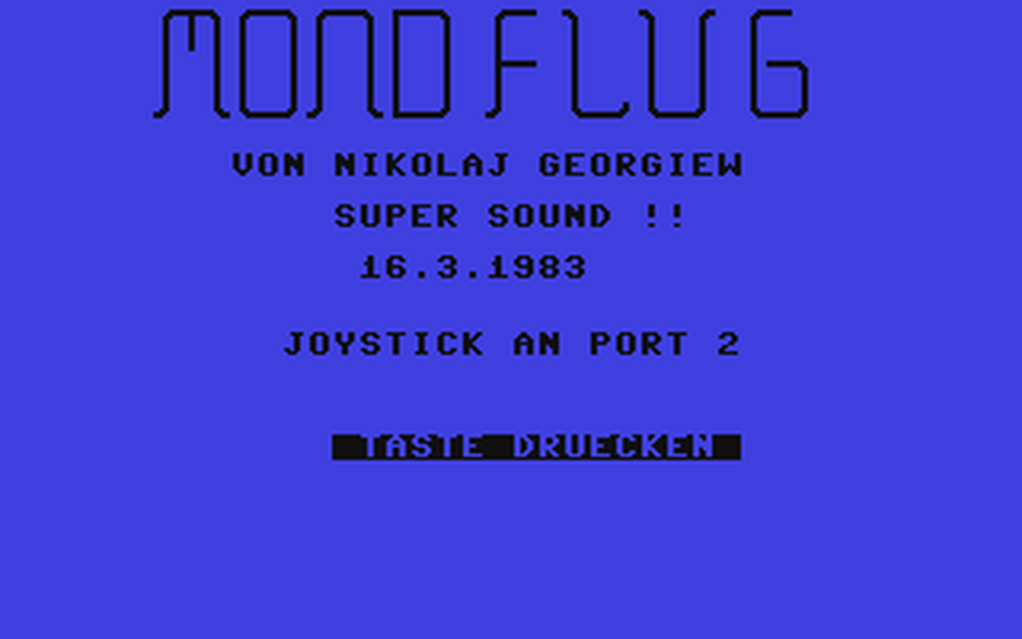 C64 GameBase Mondflug 1983