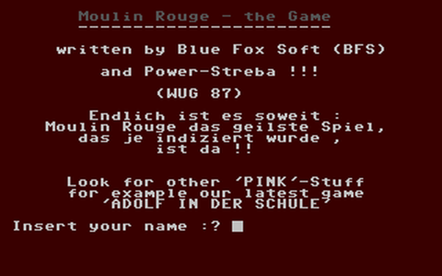C64 GameBase Moulin_Rouge_-_The_Game (Not_Published) 1987