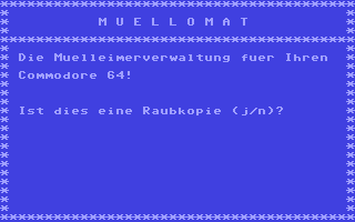 C64 GameBase Müllomat Data_Lecker 1984