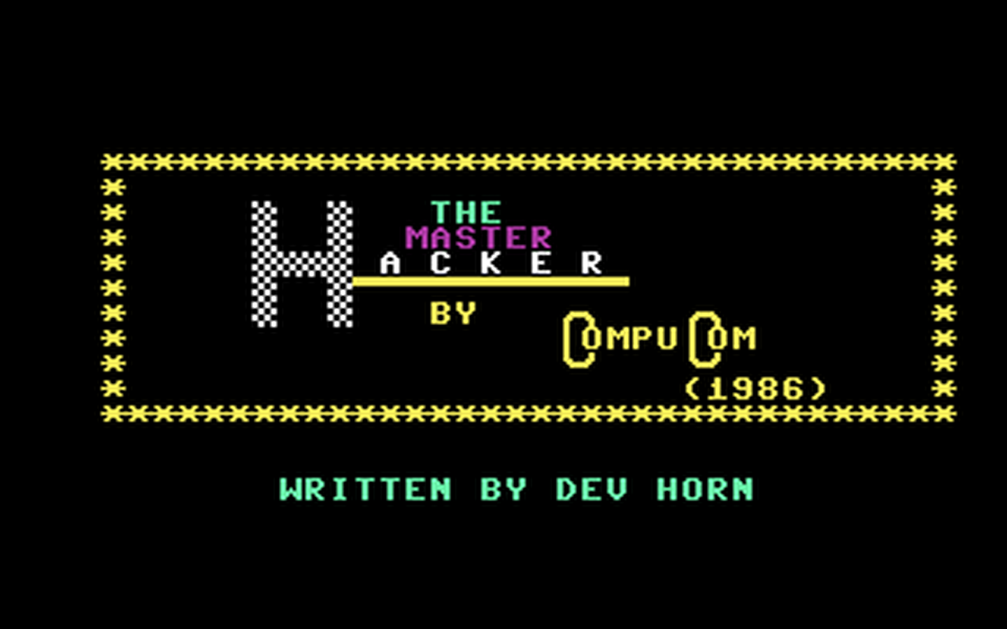 C64 GameBase Master_Hacker,_The CompuCom 1986
