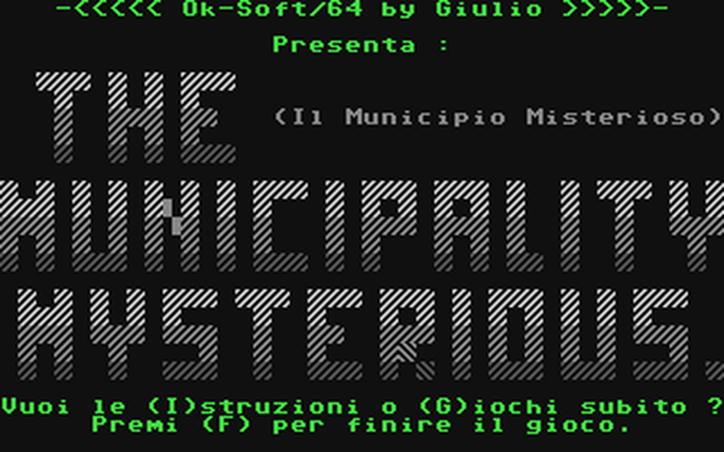 C64 GameBase Municipality_Mysterious,_The_-_Il_Municipio_Misterioso Ok-Soft/64