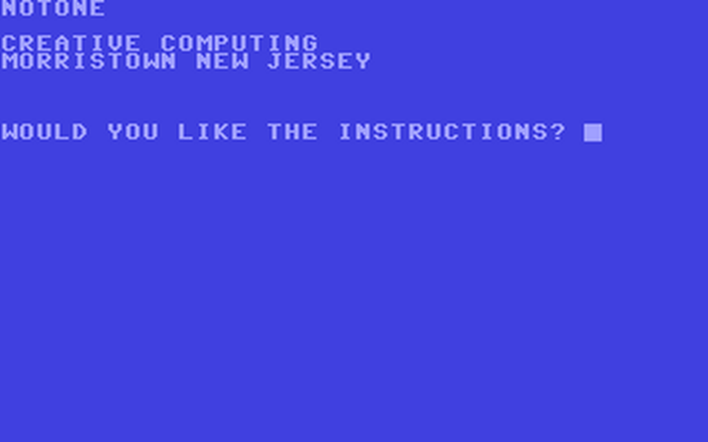 C64 GameBase Notone Creative_Computing 1979
