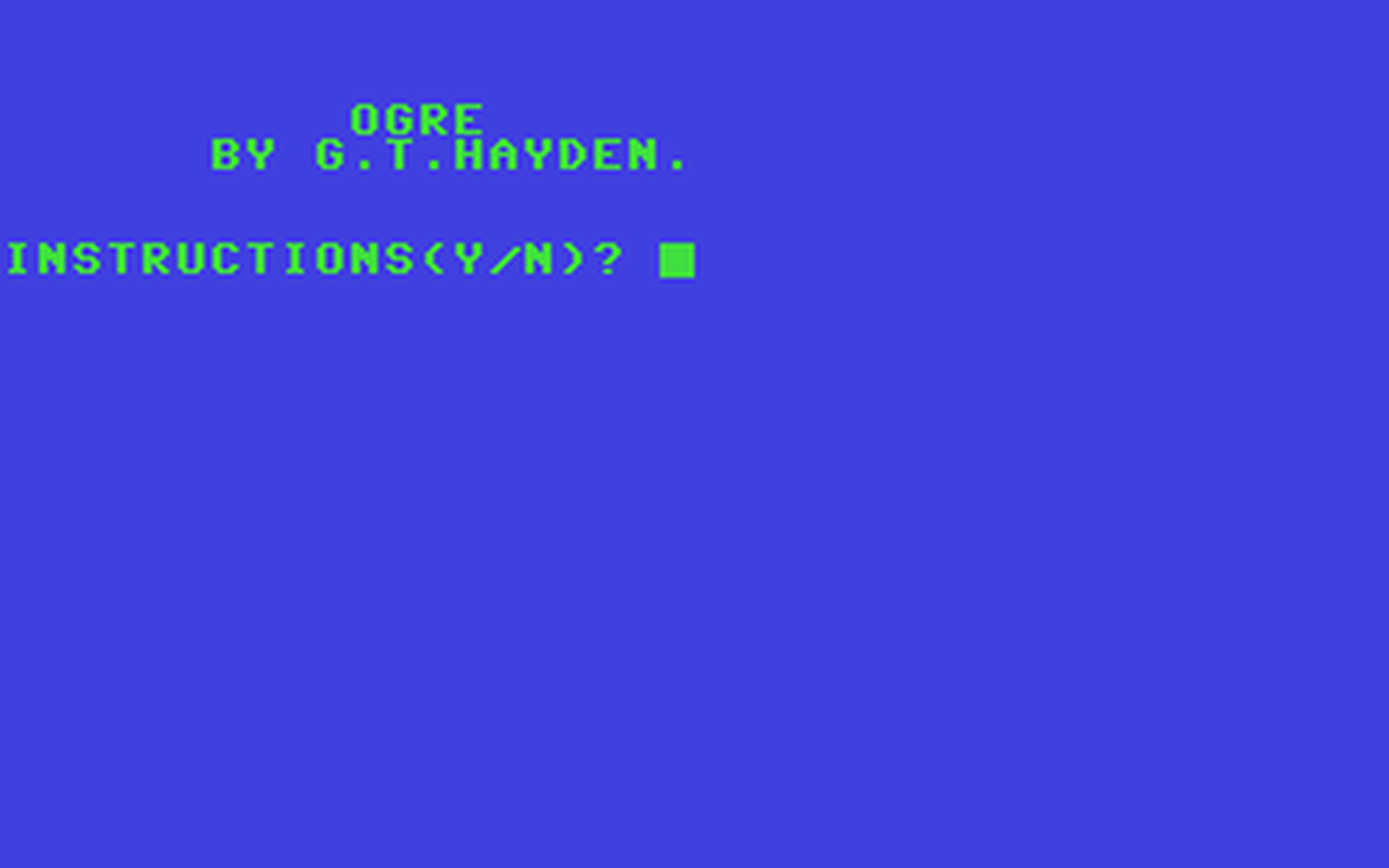 C64 GameBase Ogre Argus_Press_Software_(APS)/64_Tape_Computing 1985