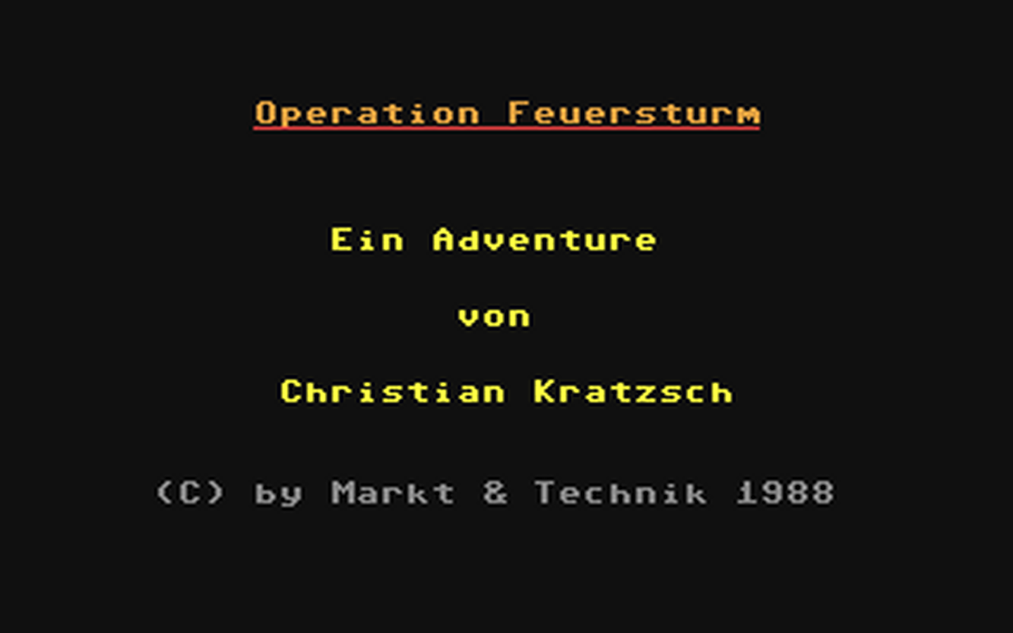 C64 GameBase Operation_Feuersturm Markt_&_Technik 1988