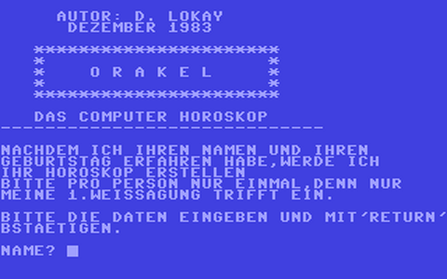 C64 GameBase Orakel Markt_&_Technik/Happy_Computer 1984