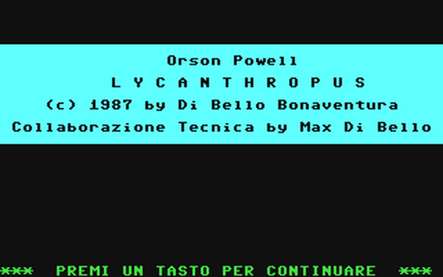 C64 GameBase Orson_Powell_-_Lycanthropus Edizioni_Hobby/Viking 1987