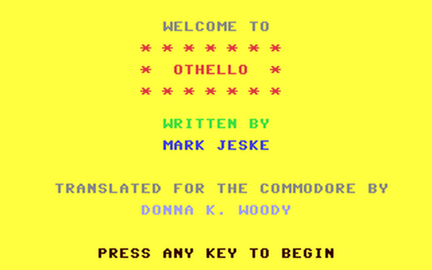 C64 GameBase Othello Loadstar/Softalk_Production 1984