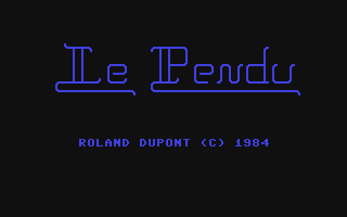 C64 GameBase Pendu,_Le 1984