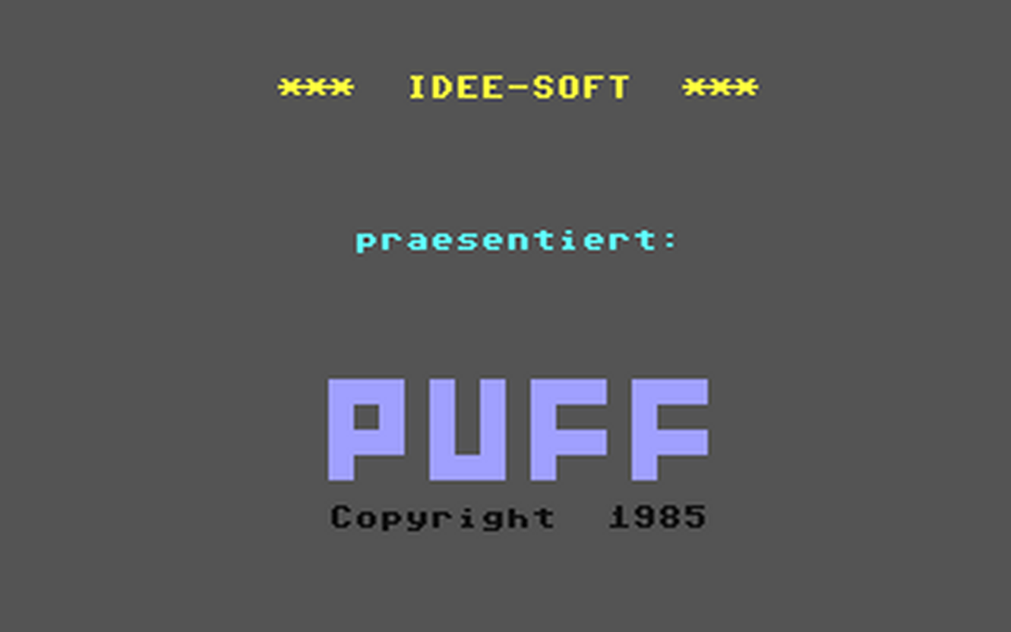 C64 GameBase PUFF Idee-Soft 1985