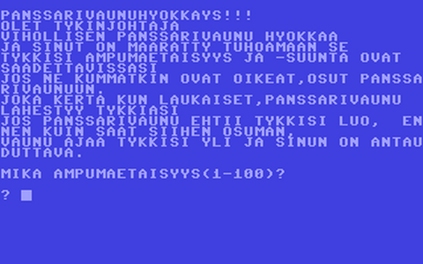 C64 GameBase Panssarivaunuhyökkäys