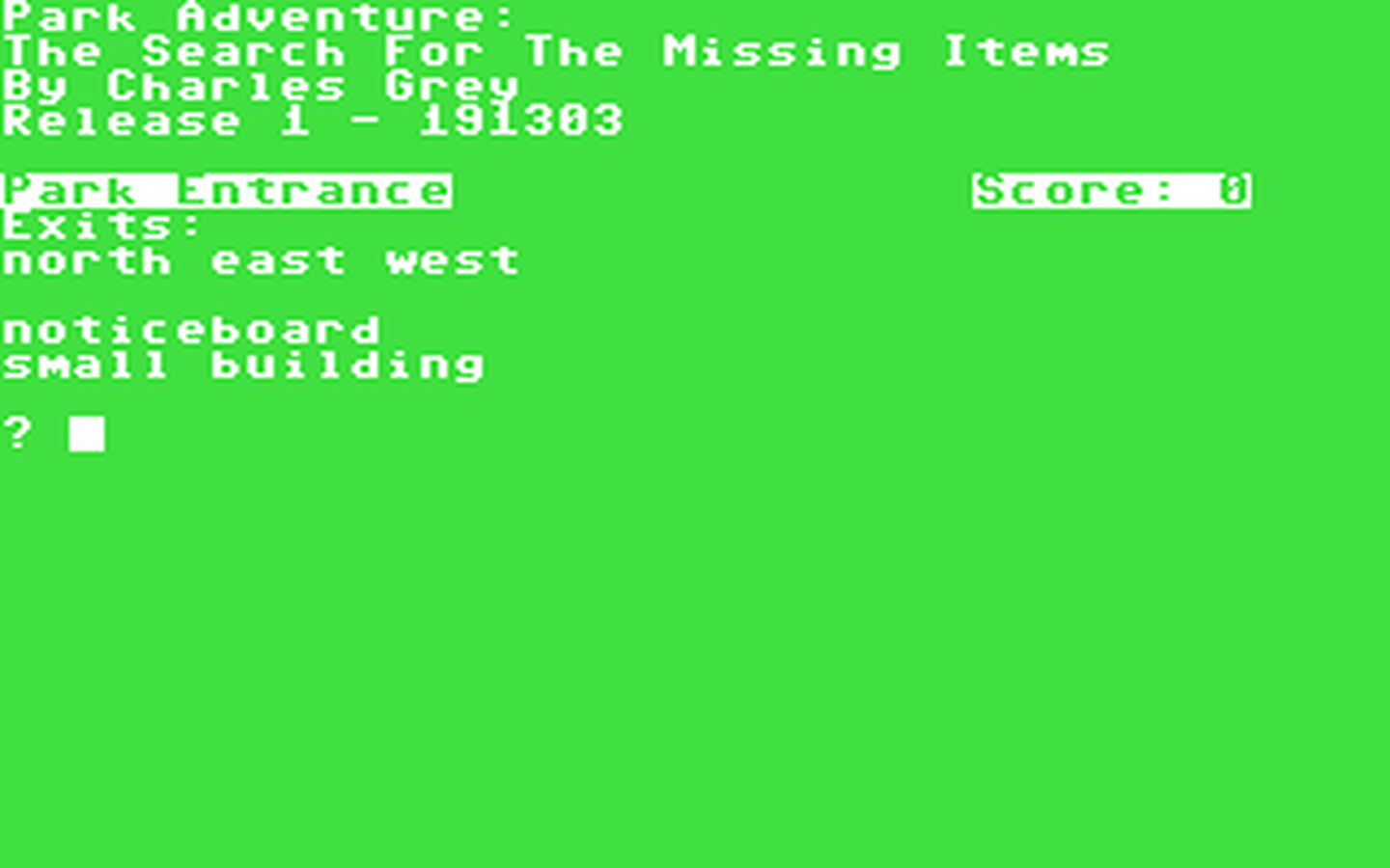 C64 GameBase Park_Adventure_-_The_Search_for_the_Missing_Items (Public_Domain) 2019
