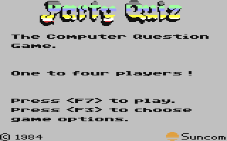 C64 GameBase Party_Quiz Suncom 1984
