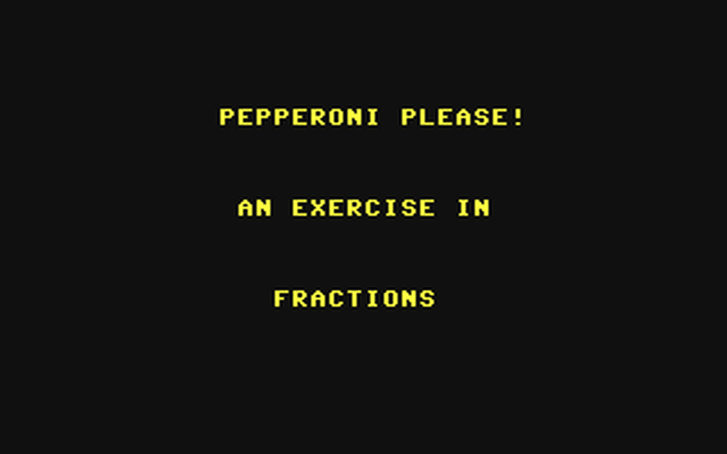 C64 GameBase Pepperoni_Please! Hayden_Book_Company,_Inc. 1984