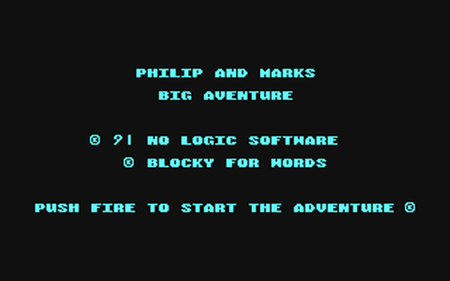 C64 GameBase Philip_and_Marks_Big_Adventure No_Logic_Software 1991