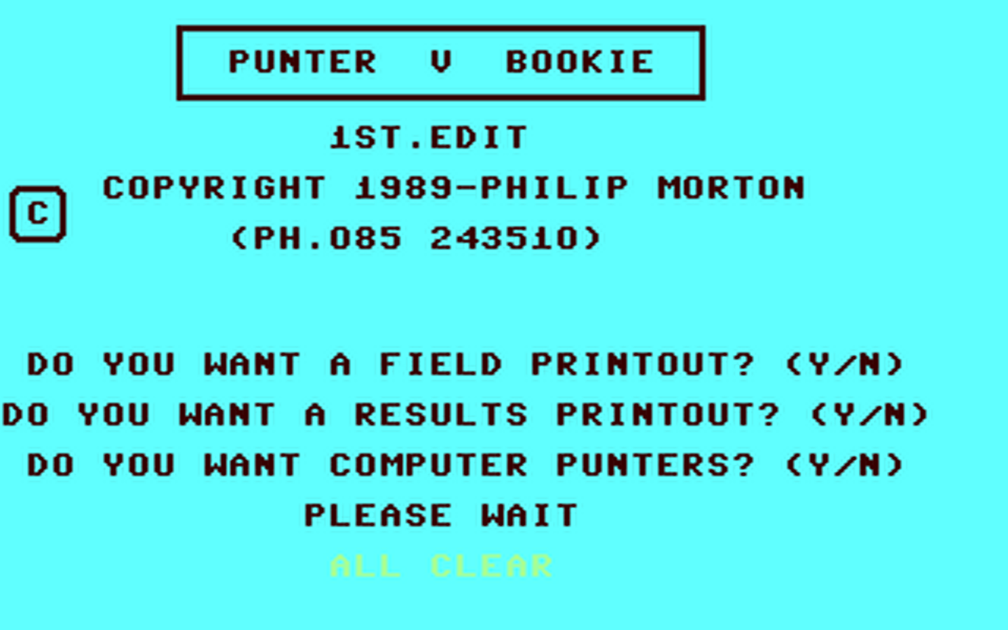 C64 GameBase Punter_v_Bookie 1989