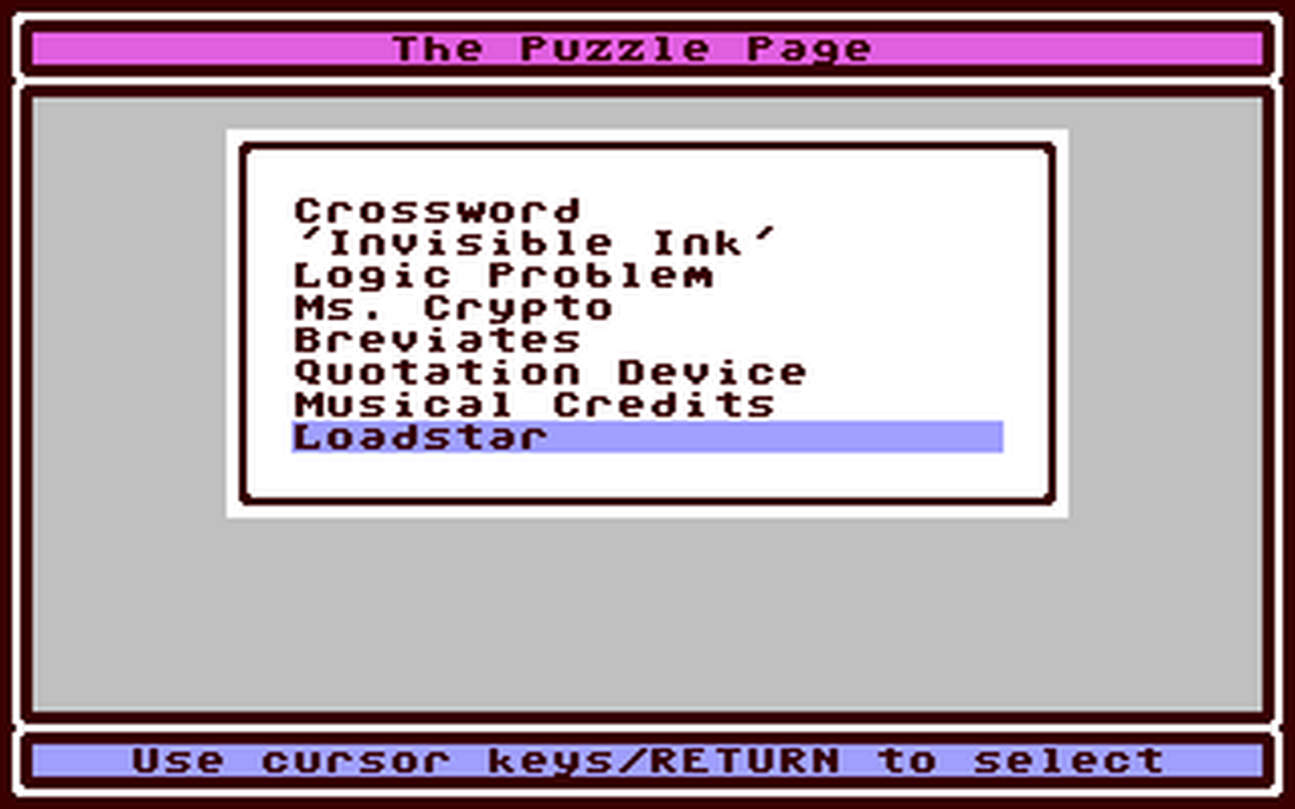 C64 GameBase Puzzle_Page_#088,_The Loadstar/Softdisk_Publishing,_Inc. 1991