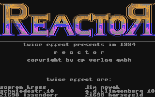 C64 GameBase Reactor CP_Verlag/Game_On 1994