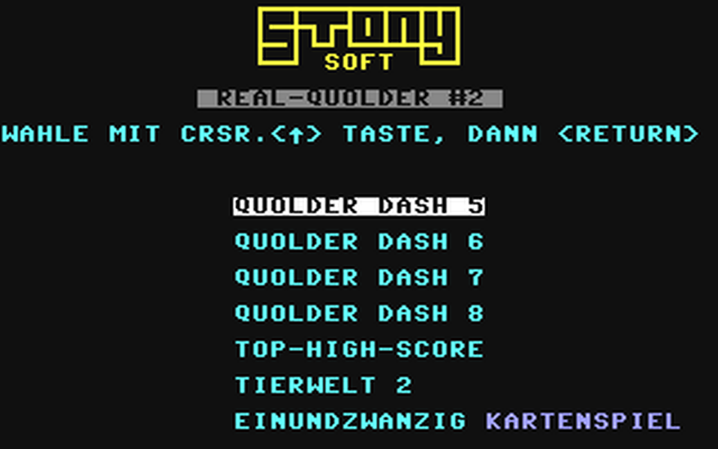 C64 GameBase Real-Quolder_#2 Stonysoft_PD 1995