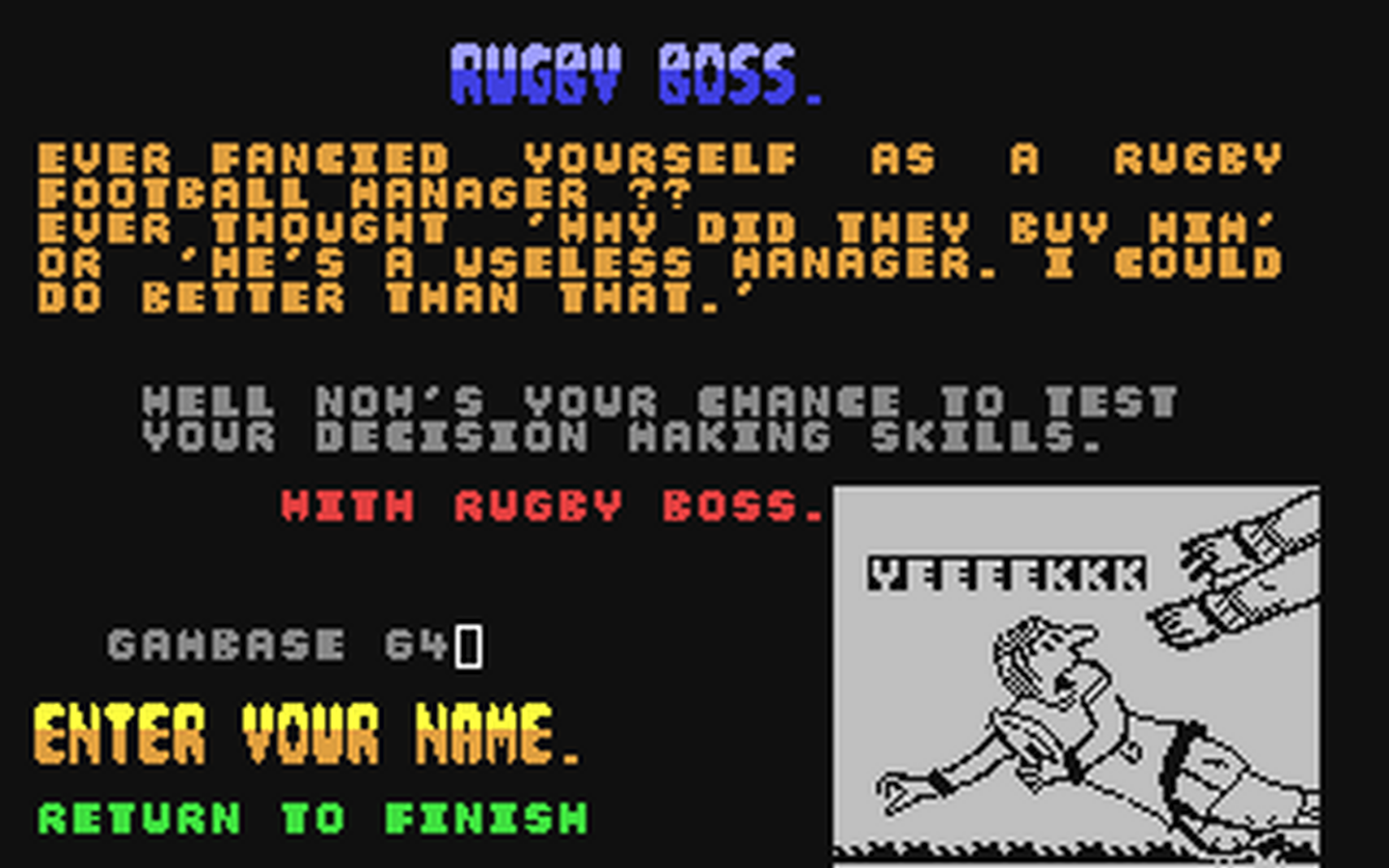 C64 GameBase Rugby_Boss Alternative_Software 1990