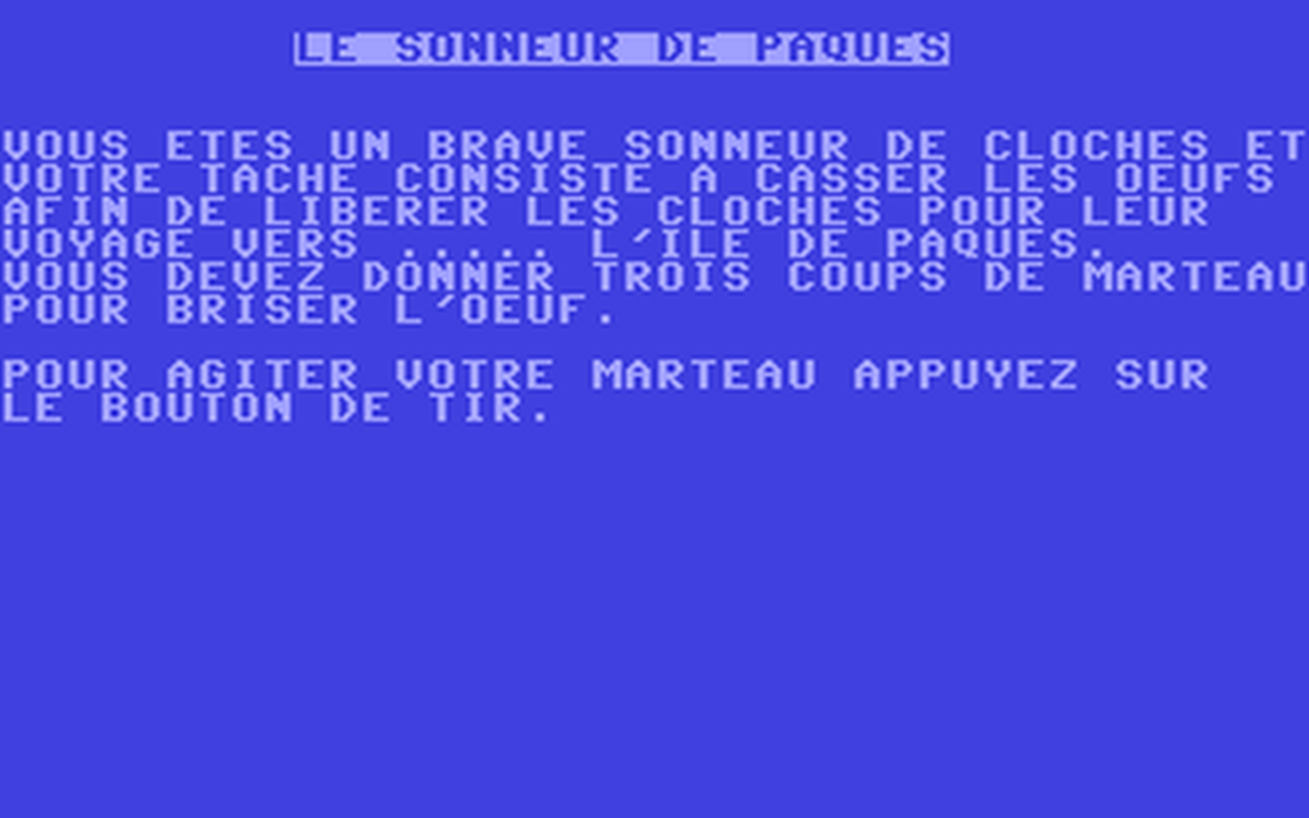 C64 GameBase Sonneur_de_paques,_Le Hebdogiciel 1984