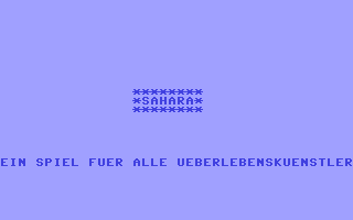 C64 GameBase Sahara 1984