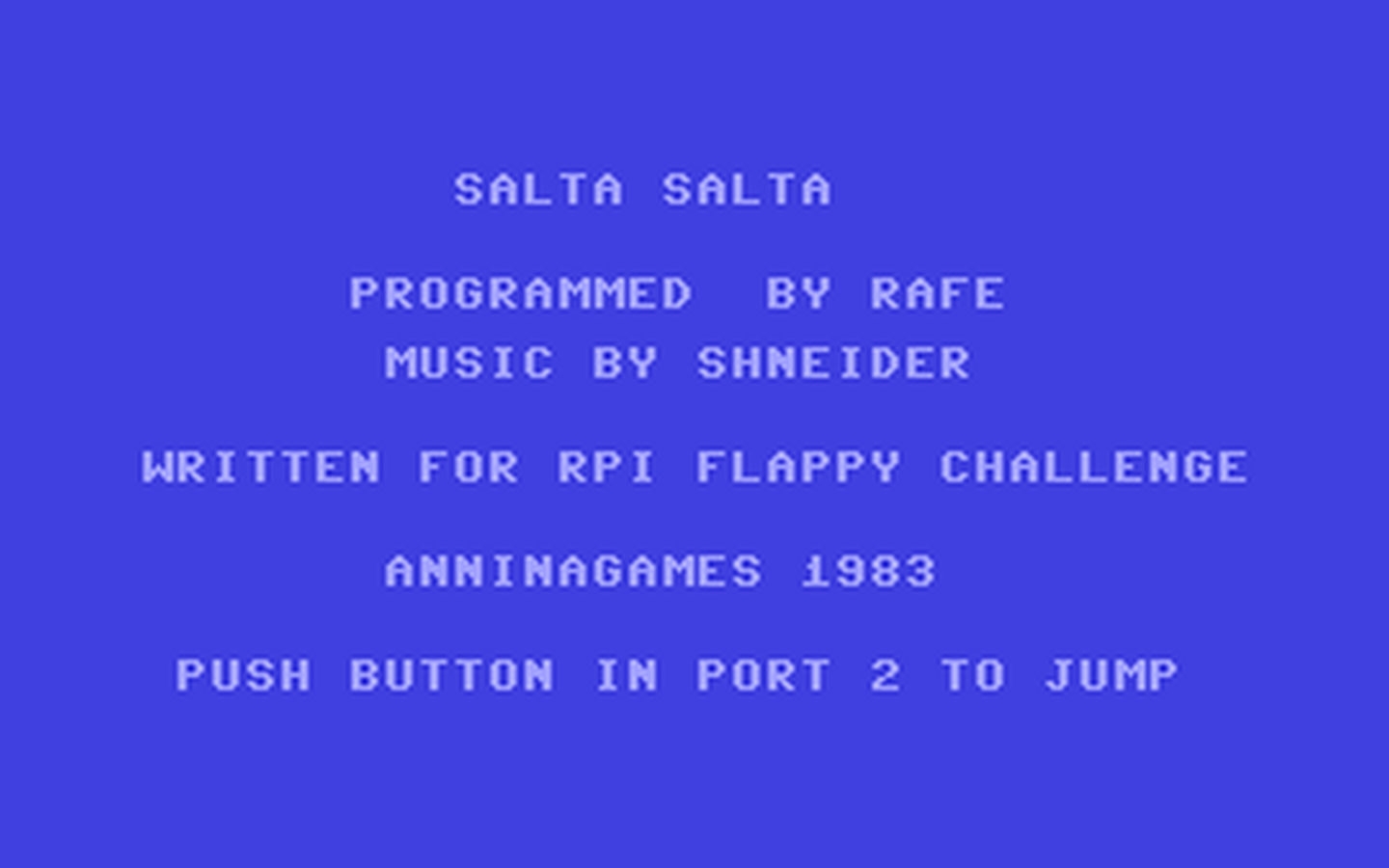 C64 GameBase Salta_Salta (Public_Domain) 2020