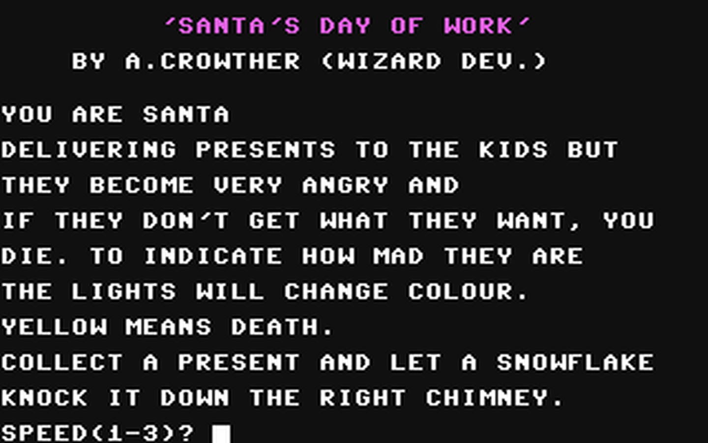 C64 GameBase Santa's_Day_of_Work PCG_(Personal_Computer_Games) 1984
