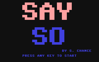 C64 GameBase Say_So