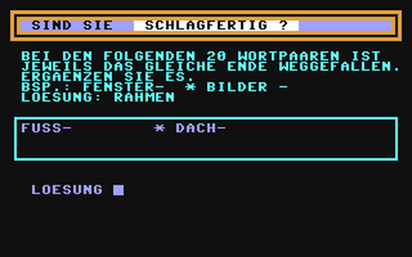 C64 GameBase Schlagfertigheit (Public_Domain)