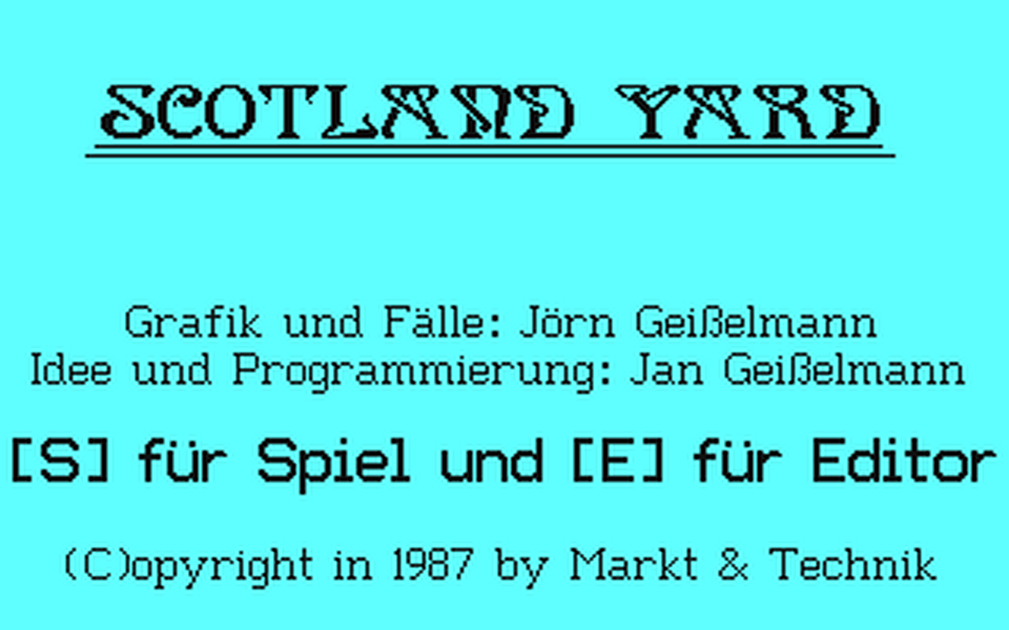 C64 GameBase Scotland_Yard Markt_&_Technik/64'er 1987