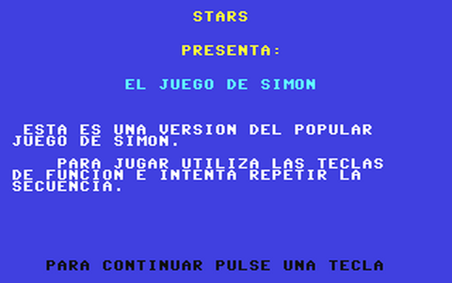 C64 GameBase Simon Microjet/STARS_Commodore 1985