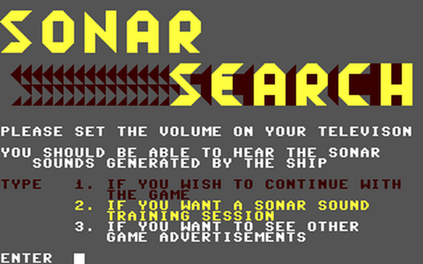 C64 GameBase Sonar_Search Signal_Computer_Consultants_Ltd. 1984