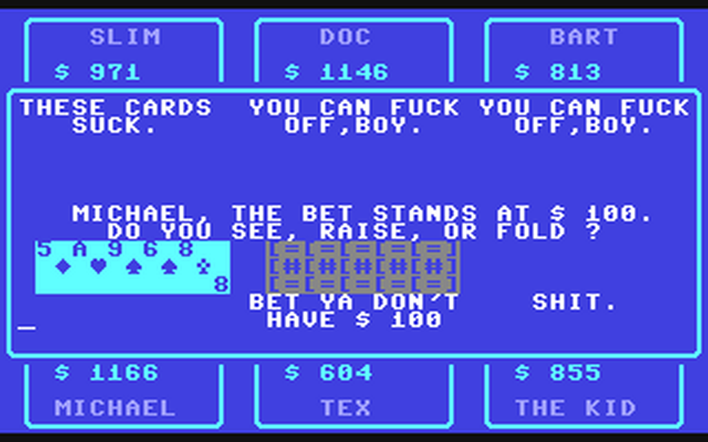 C64 GameBase CBM_Poker_Tournament Commodore_Business_Machines,_Inc. 1984